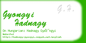 gyongyi hadnagy business card